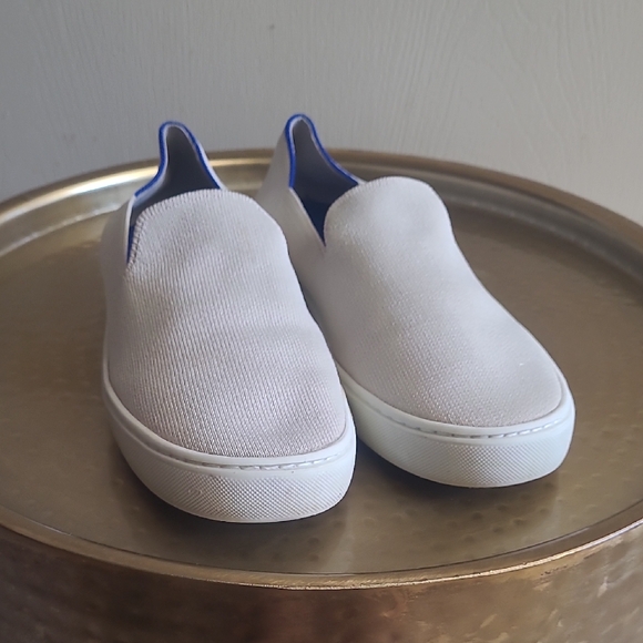 Rothy's The Original Slip On Cream/Sand Sneakers  Sz 8.5 - Picture 1 of 7